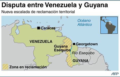 mapa de venezuela y guyana